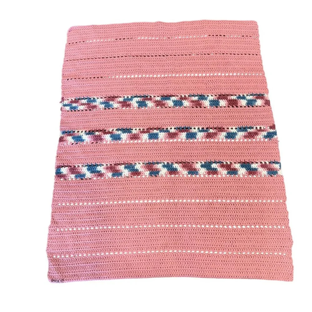 Knit Baby Girl Blanket 28